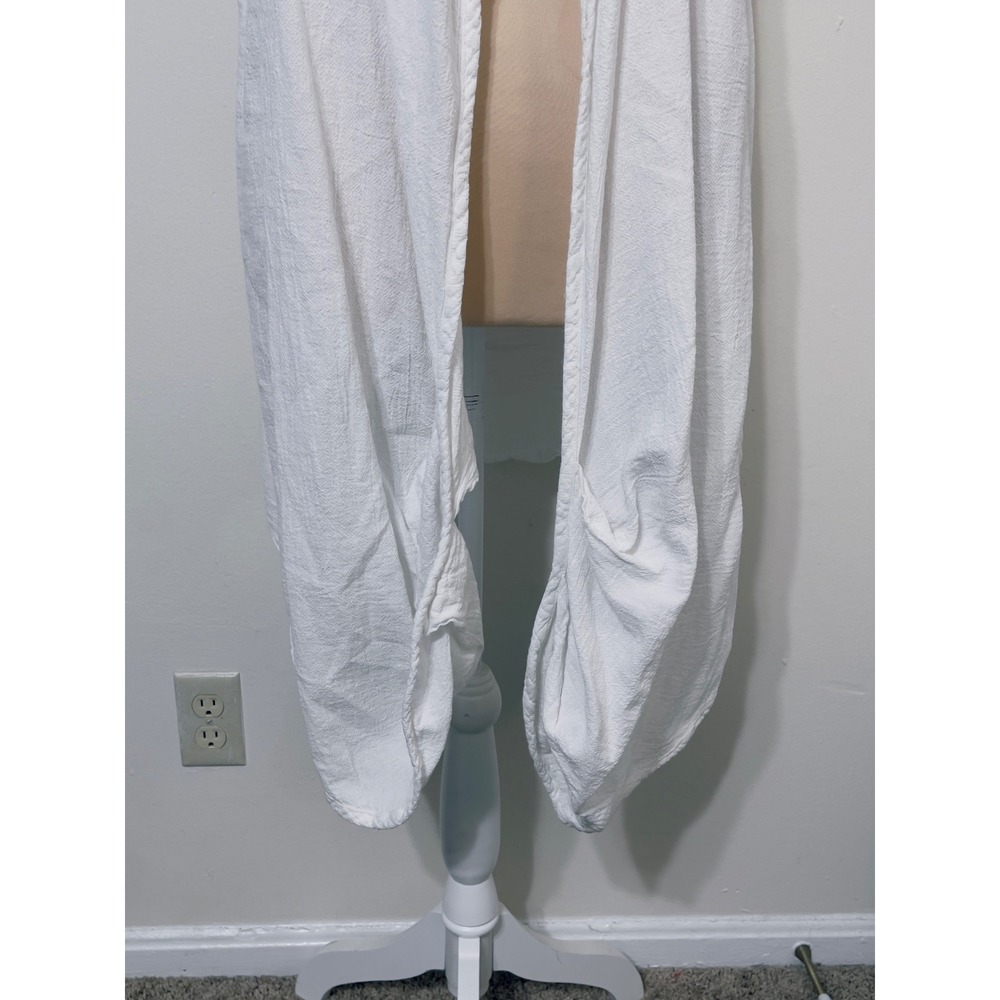 Oh My Gauze Women Omaha Snow Vest White Cotton Gauze OSFM Boho Beach Minimalist - Picture 2 of 6